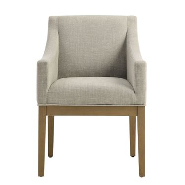 Alton Fabric Upholstered Dining Armchair In Natural and Linen