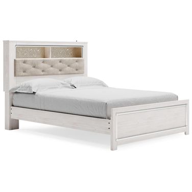 Altyra Queen Panel Bookcase Bed In White