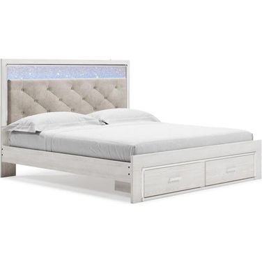 Altyra Queen Upholstered Storage Bed In White
