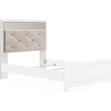 Altyra White Full Upholstered Panel Headboard Only