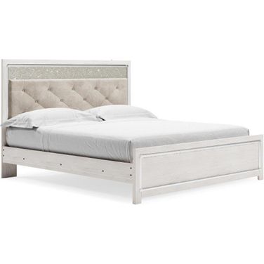 Altyra White King Panel Bed