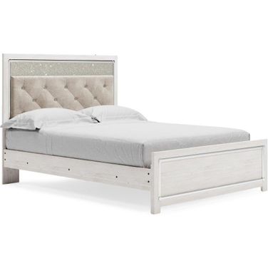 Altyra White Queen Panel Bed