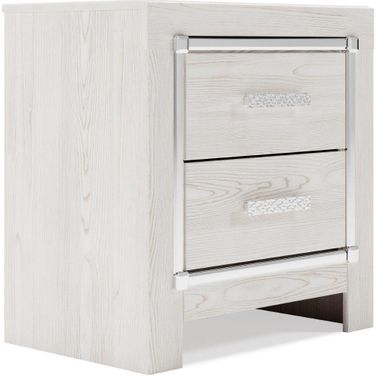 Altyra White Two Drawer Night Stand