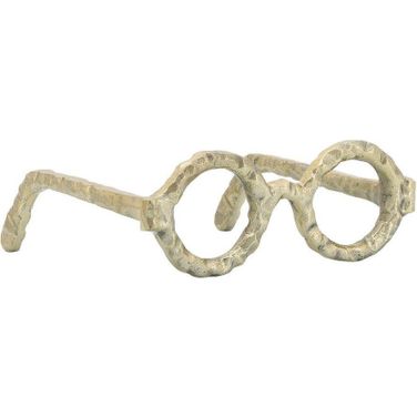 Aluminum Glasses Sculpture In Gold