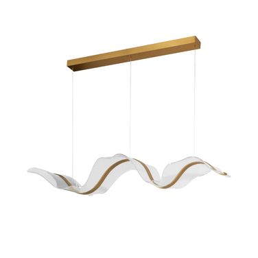 Alun Chandelier In Brushed Gold and Clear