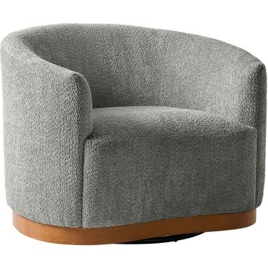 Alva Swivel Armchair In Gray
