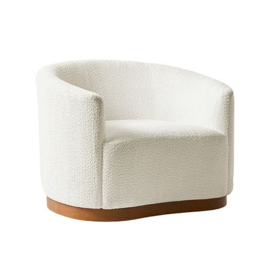 Alva Swivel Armchair In Ivory