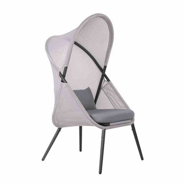 Alverta Foldable Chair In Light Gray