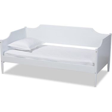 Alya Classic Traditional Farmhouse White Finished Wood Twin Size Daybed