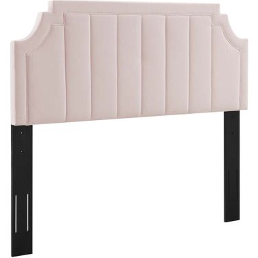 Alyona Channel Tufted Performance Velvet Full/Queen Headboard In Pink