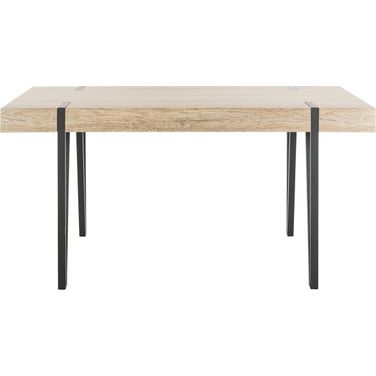 Alyssa Canyon Grey Rustic Midcentury Wood Dining Table