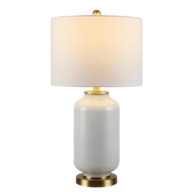 Amaia Glass Table Lamp in White