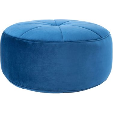 Amais Round Ottoman in Navy