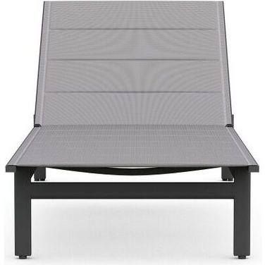 Amalfi Chaise Lounge Set of 2 In Light Gray and Matte Charcoal