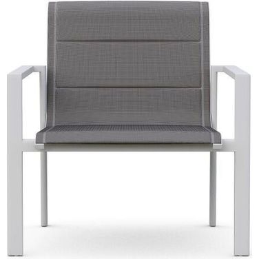 Amalfi Club Chair Set of 2 In Light Gray and Matte White