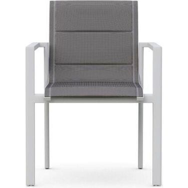 Amalfi Dining Chair Set of 4 In Light Gray and Matte White