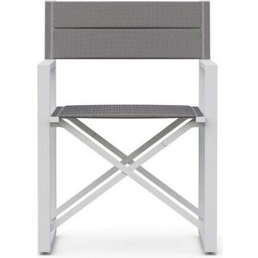 Amalfi Director's Chair Set of 4 In Light Gray and Matte White
