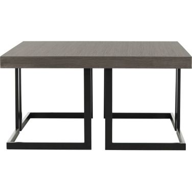 Amalya Dark Grey and Black Modern Mid Century Wood Coffee Table