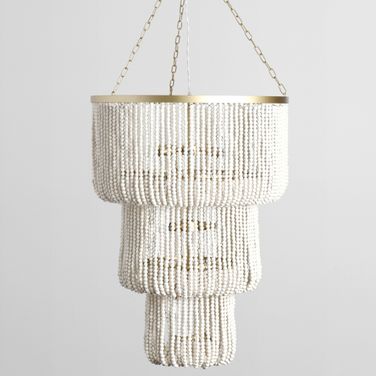 Amanda Beaded Chandelier In White