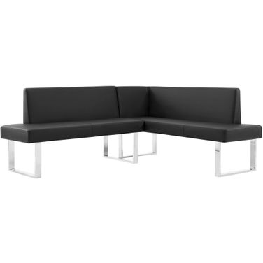 Amanda Black Corner Sofa