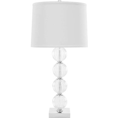 Amanda White Crystal Glass Globe Lamp