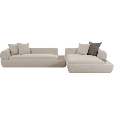 Amara Style Modern Living Sectional Sofa With Included Cushions In Beige