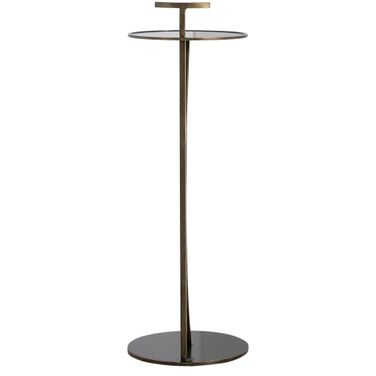 Amari Drink Table In Brushed Brass