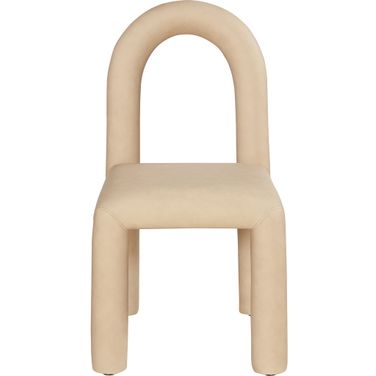 Amari Vegan Leather Dining Chair Set of 2 In Tan