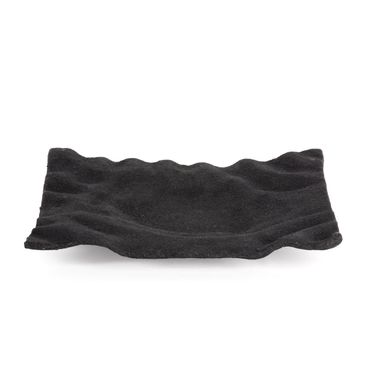 Amaya Large Decorative Metal Tray In Black