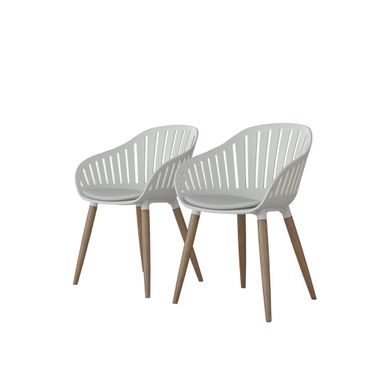 Amazonia Winterfell 2-Piece Chairs Set In White