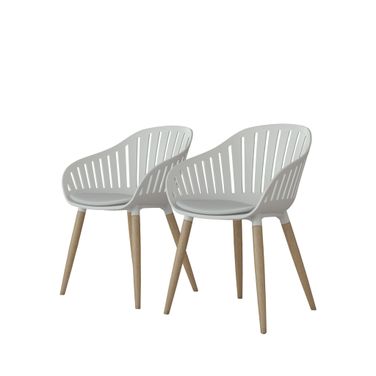 Amazonia Winterfell 2-Piece Chairs Set In White