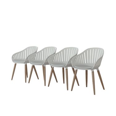 Amazonia Winterfell 4-Piece Chairs Set In White