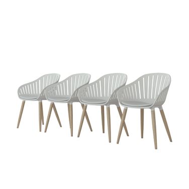 Amazonia Winterfell 4-Piece Chairs Set In White