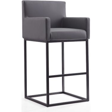 Ambassador Barstool in Grey and Black