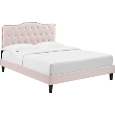Amber Full Platform Bed In Pink MOD-6783-PNK