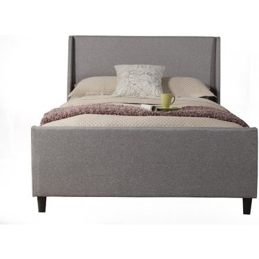 Amber Standard King Upholstered Bed In Grey Linen