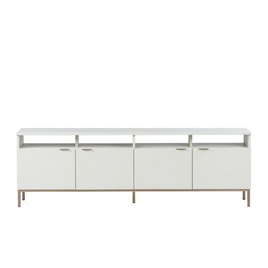 Ambrose Modular Storage Cabinet In Champagne Gold and Cream