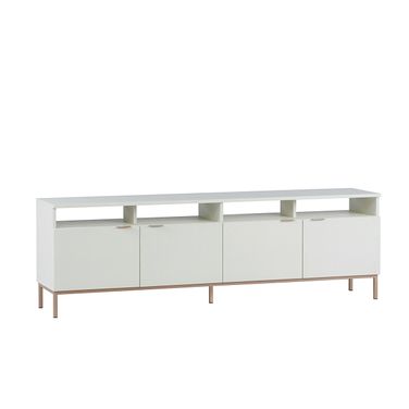 Ambrose Modular Storage Cabinet In Champagne Gold and Cream