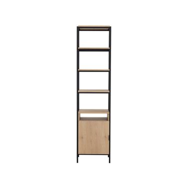 Ambrose Small Modular Bookcase In Rustic Oak and Black