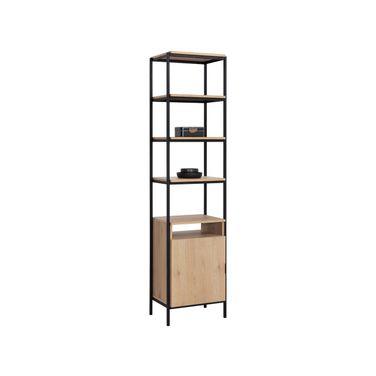 Ambrose Small Modular Bookcase In Rustic Oak and Black