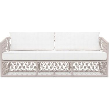 Amelia 3 Seat Sofa with Cushion In Polar and Matte White