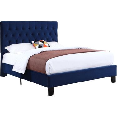 Amelia California King Upholstered Bed In Navy