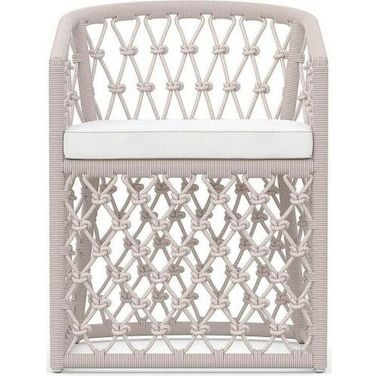 Amelia Dining Chair with Cushion In Polar and Matte White