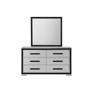 Amelia Dresser In Black And Light Grey