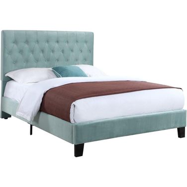 Amelia Full Upholstered Bed In Light Blue