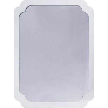 Amelia White Lacquer Pinched Corner Mirror