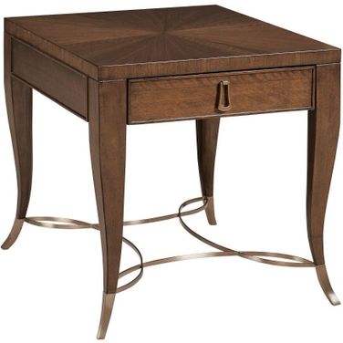 Vantage End Table In Warm Brown