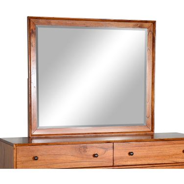 American Modern Orange Brown Mirror