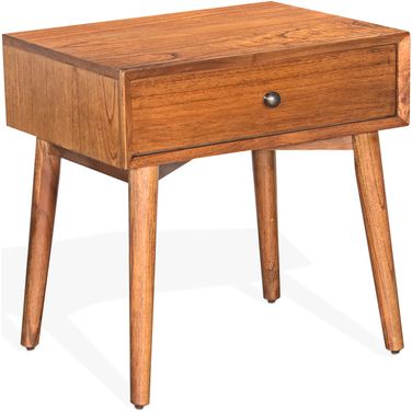 American Modern Orange Brown Nightstand