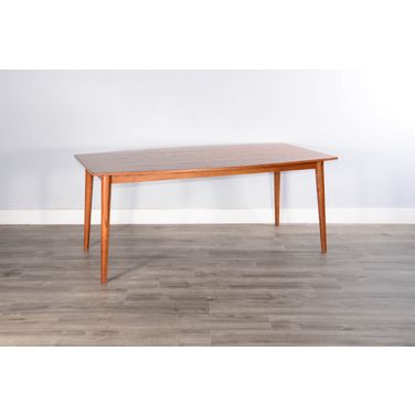 American Modern Wood Dining Table In Cinnamon